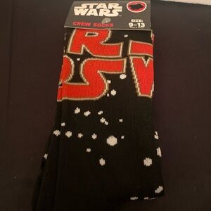 DISNEY STAR WARS Crew Socks Size 9-13 New